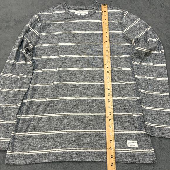 Modern Amusement Gray White Striped Long Sleeve T-Shirt Casual Top Men’s Size M - Picture 4 of 10